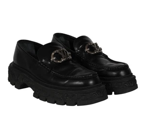 Louis Vuitton Herren Barock Halbschuhe LV 10 US 11 Schwarz Leder Silber Schnalle - Bild 1 von 15