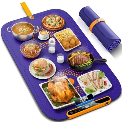 Estera de calentamiento para alimentos, extra grande, estera de calentamiento de alimentos para encimera, calentador de alimentos Foto 1 de 4