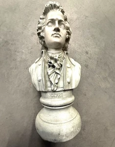 Mozart Bust Statue - 12” H x 5-1/2” W Perfect For Music Room - Picture 1 of 10
