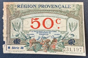Banknote 50 CENTIMES Handelskammer / REGION PROVENZALE / R Serie 32 - Bild 1 von 2