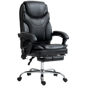 PU Leather Vibration Massage Office Chair with 6 Points, Heated Reclining Com... - Picture 1 of 9