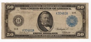 1914 $50 Dallas Federal Reserve Note Raw Circulated 0462A - Picture 1 of 2