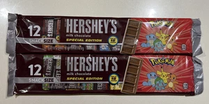 NEW 2025 HERSHEY'S Pokemon Milk Chocolate Bars Snack Size 12 PACK LOT 2 - Picture 1 of 2