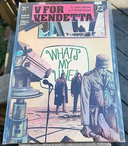 DC COMIC BOOK~ V DE VENDETTA #5 ¿CUÁL ES MI LÍNEA? Como nuevo 1988 vintage de colección - Imagen 1 de 3