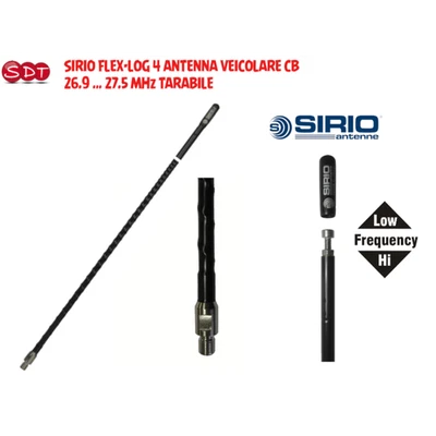 SIRIO FLEX-LOG 4 ANTENNA VEICOLARE CB 26.9 … 27.5 MHz TARABILE - Immagine 1 di 4
