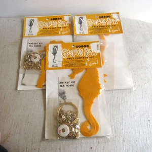 Vintage Walco SPARKLE SEW Felt fantasy Kit Sea Horse Sealed - Picture 1 of 5