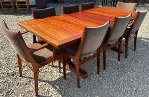 Danish Dining Table & 8 Uldum Møbelfabrik Chairs Vintage Retro Mid Century🚚🚚🚚 - Picture 1 of 24