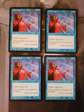 MTG Magic the Gathering - 4 x Counterspell (a playset) - Tempest - EX/LP