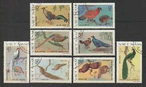 Vietnam Stamps Ornamental Birds Collection Scott # 1009-1016 Cto Never Hinged - Picture 1 of 1
