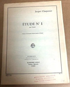 Jacques Charpentier Etude No. 1 for guitar Sheet Music - Picture 1 of 2