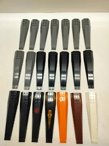 Lego Lot 21 Wedge 16 x 4 Triple Curved 45301 7721 8624 7707 76087 Black Grey - Picture 1 of 1