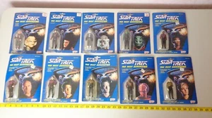 Stra Trek TNG Galoob Crew & Aliens Juego completo de 10 figuras de 3 3/4 pulgadas 1988 sin usar, en caja - Imagen 1 de 14