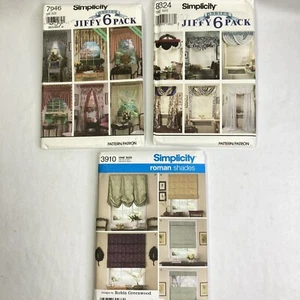 Simplicity Sewing Patterns Lot of 3 Curtains Drapes Valance 3910 7946 8324 UNCUT - Picture 1 of 12