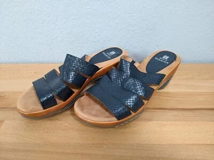 Zapatos de montaña blancos Valora sandalias zueco para mujer, negras/met/tejidas, 8,5 m - Imagen 1 de 9