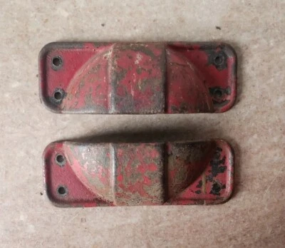 Antique Cast Iron Drawers Pulls, Oval, Steampunk, Set Of 2, Salvaged - Image 1 of 4