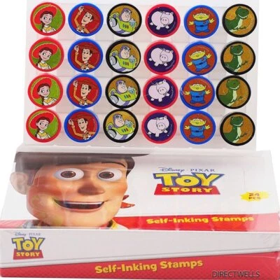 Disney Toy Story Self-inking Stamps Birthday Party Favors 24 Pieces Complete Box - Image 1 of 3