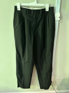 Men's Black Nautica Pleated Dress Pants Size 30x32 ( ACTUAL ITEM MEASURES 29X32) - Picture 1 of 3