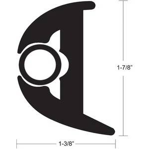 TACO 70FT Flexible Flex Vinyl Boat Rub Rail Kit Black with Insert 1-7/8" x1-3/8" - Picture 1 of 1