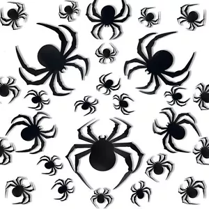 60PCS Halloween Spider Wall Decor, Halloween Big 3D Spider Stickers for Hallo... - Picture 1 of 7