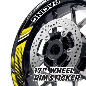 Yellow 17 inch Wheel Sticker Decal AX2 For Kawasaki VULCAN 650 15-20 19 18 17 16 - Picture 1 of 10