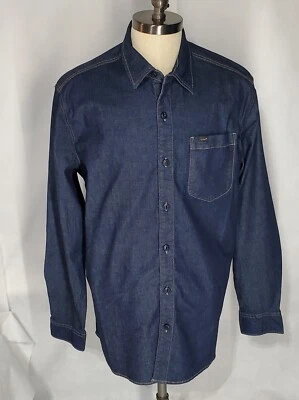 Lee Shirt Men's Button-Down Denim Long Sleeve Blue Extreme Motion Classic Fit XL - Image 1 of 4