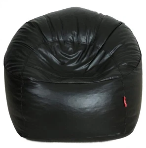 Bean Bag Chair Mudda Cover Faux Leather Without Beans Size XXL black Home Decor - Picture 1 of 4