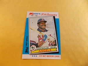 1982 topps baseball card kmart mvp series don baylor California angels 1979 mvp - Picture 1 of 2