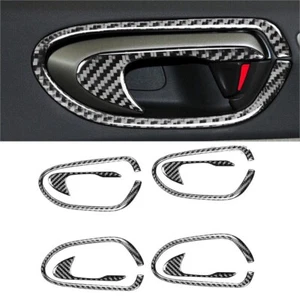 8Pcs For Honda Civic 8th 2006-2011 Carbon Fiber Interior Door Handle Cover Trim - Picture 1 of 1