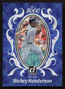 Rickey Henderson 2023 Panini Donruss Mr 3000 #M3K-6 Blue /249 {0602