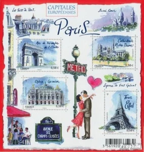 sellos Francia 2010 Mi Bloque 142 nuevo 2010 capitales de Europa - París - Imagen 1 de 1