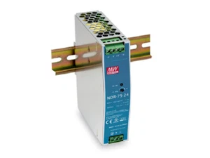 Schaltnetzteil MW-NDR-75-24, DIN-Montage, 24V / 3,2A / 76,8W - Bild 1 von 1