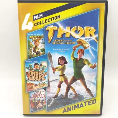 THOR 4 Movie Animated Collection DVD Set 2018 Family Adventure Planet Dracula - Image 1 of 4