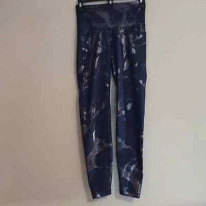 Leggings Old Navy Argento Metallizzato Vernice Pennello Stampa Navy XS con Tasche - Foto 1 di 7