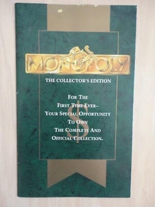 Folleto de ventas de Parker Brothers' Monopoly edición de coleccionista Franklin como nuevo - Imagen 1 de 4