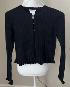 Bonnie Jean Girls Black Cardigan- 16 - Picture 1 of 4