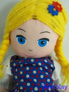 Vintage 1977 Swiss Miss Plush Doll Rag Cloth in Handmade Dress Hot Chocolate - Picture 1 of 7