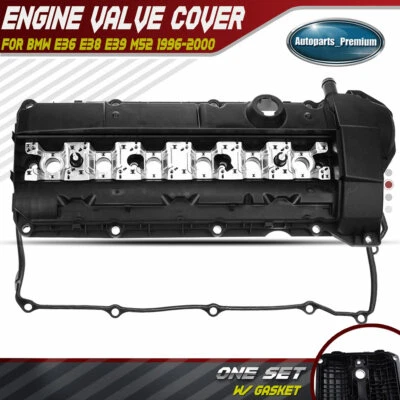 Engine Valve Cover with Gasket for BMW 323i 328i Z3 E36 528i E39 M52 11121703341 - Image 1 of 4