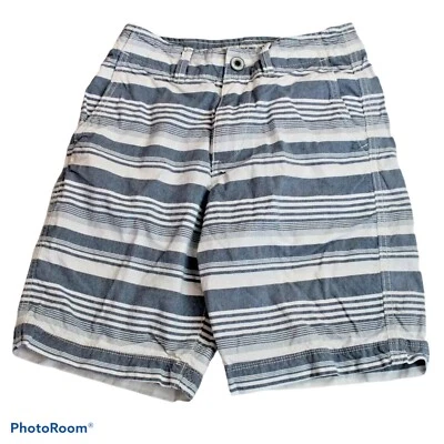 Pantalones Cortos American Eagle Junior Calce Relajado Azul Blanco Rayas 100% Algodón Talla 26 Foto 1 de 4