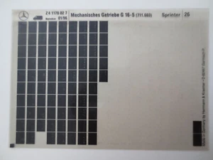 Mercedes-Benz Sprinter Microfiche Werkstatthandbuch Getriebe G 16-5 (711.603) - Bild 1 von 1