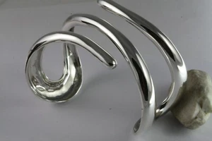 DESIGN SILBER ARMREIF MASSIVER SILBER ARMREIFEN 925 SILBER / 653 - Picture 1 of 5
