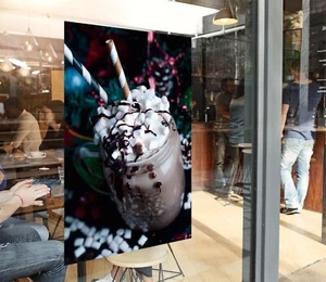 3D Ice Cream Dessert Shop G174 Window Stickers Vinyl Wall Mural Decals Coco - Picture 1 of 11