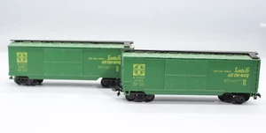 Set Of 2 IHC ATSF Santa Fe All The Way HO Scale Box Cars Green - Picture 1 of 11