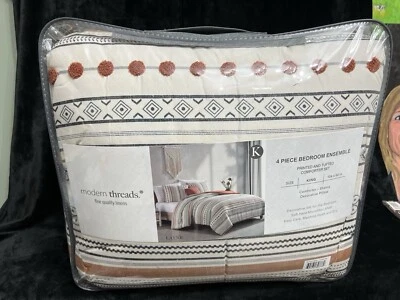 MODERN THREADS Bedding Sets King Reversible Soft Microfiber Polyester Layne - Image 1 of 4