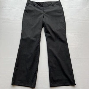 Banana Republic Martin Bootcut Pants Womens 10 Petite Gray Plaid Full Length - Picture 1 of 16