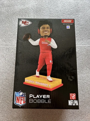 Patrick Mahomes Kansas City Chiefs Practice Team Bobblehead W/ Box FOCO- Rare Cover