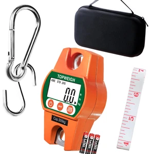 Mini Crane Scale, Cast Aluminum Case, Digital Hanging Scale with Hooks, 600Lb - Picture 1 of 12