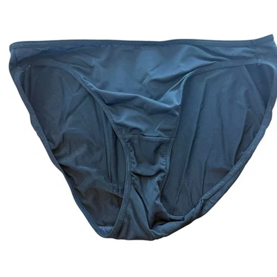 Bragas de bikini de colección Simply Vera Wang de nailon talla 7 negras satinadas segunda piel sedosas Foto 1 de 4