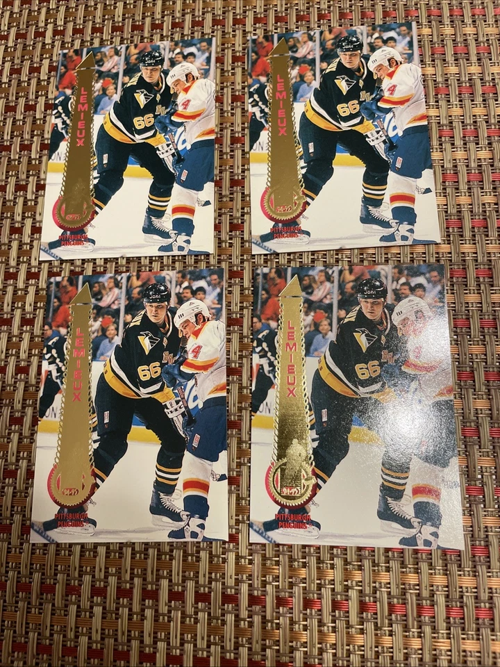 Lote de 4 cartas - Pinnacle Mario Lemieux #170 1994/95 como nuevo Foto 1 de 1