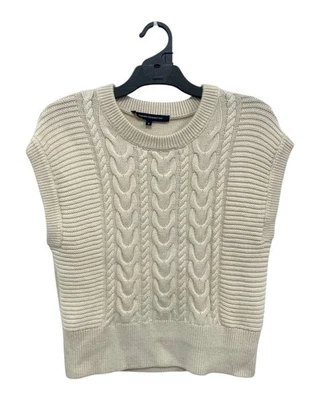 FRENCH CONNECTION Excellent Condition Women's Cream Knit Vest Size S - image 1 of 4