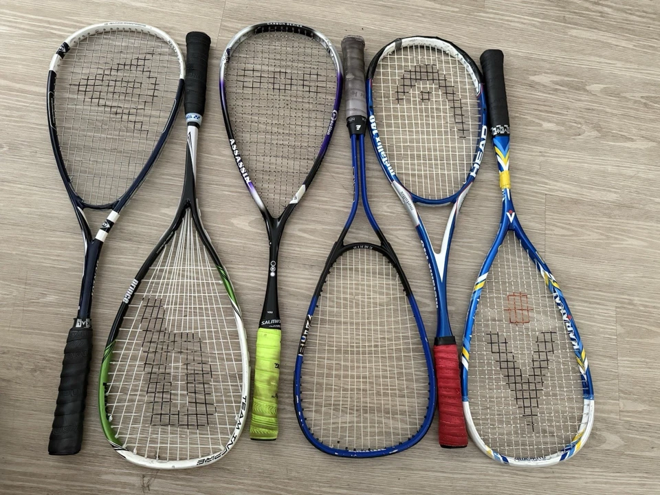 6 Squash Racquets-All Working With Strings And Grips-Free Covers Too-Head,Prince - image 1 of 1
